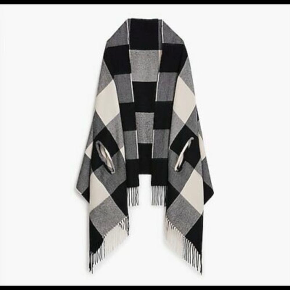 J Crew oversized plaid scarf/shawl